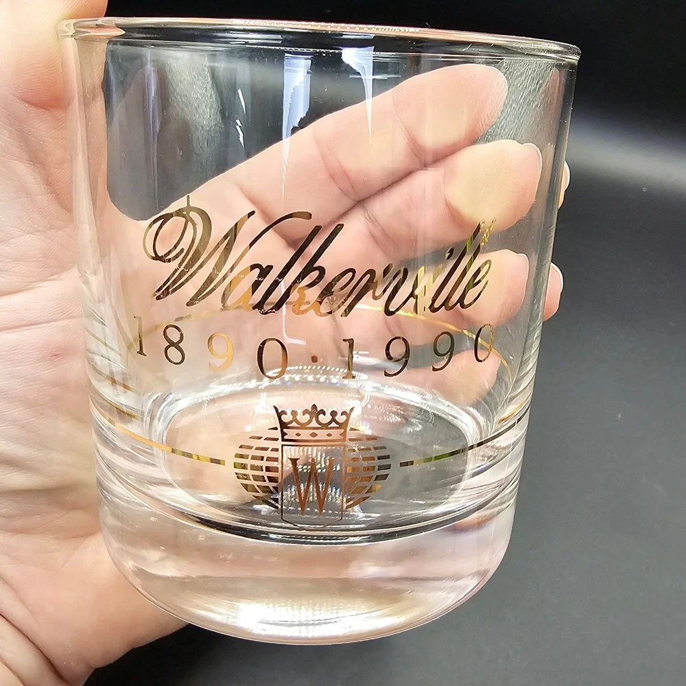Walkerville 1890-1990 Cutler Toronto 22K‎ Gold Whiskey Rocks Shot Glass Set